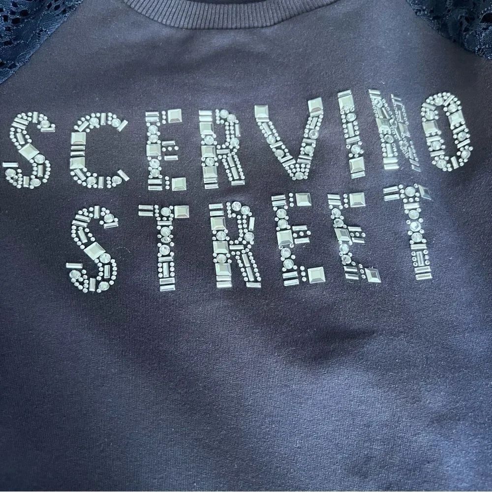 Scervino Street Fall Winter Blue Sweater Crystal Name Brand Size S. — image 7 of 8